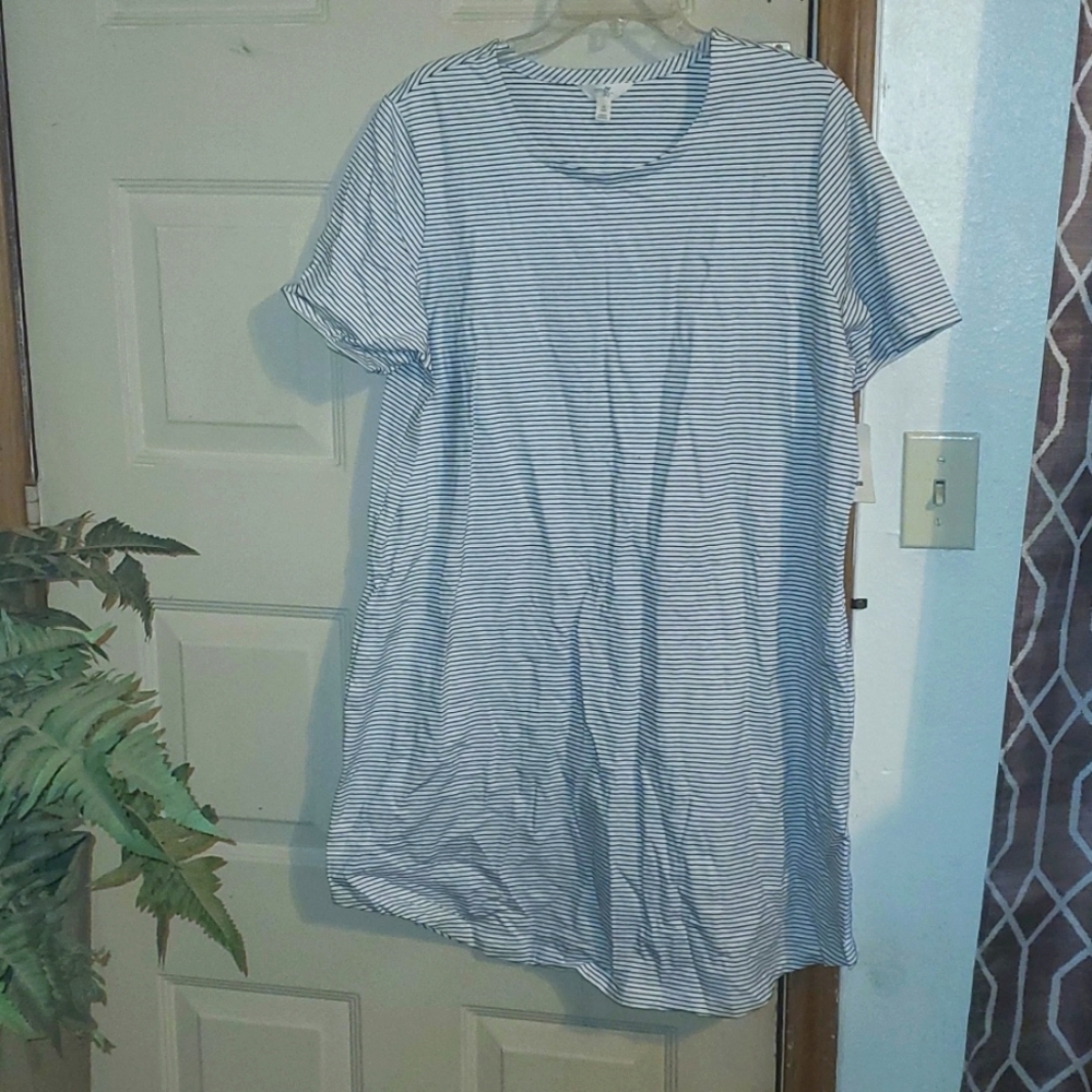 Striped Tshirt dress with pockets